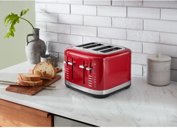 KITCHENAID Tostapane 4 Fette Potenza 1640 Watt con 7 Livelli di Doratura colore Rosso - 5KMT4109EER