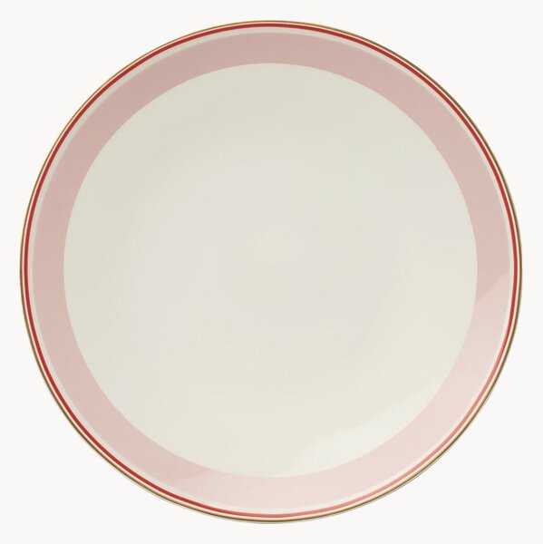 Set di 6 piatti piani in Fine Bone China Capri