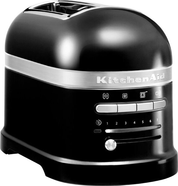 KITCHENAID Tostapane 2 Fette Potenza 1250 Watt 7 Livelli di Cottura Funzione scongelamento colore Nero - 5KMT2204EBK