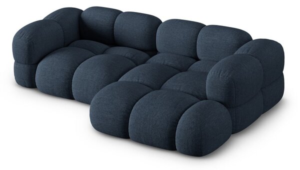 Divano angolare blu scuro (con penisola a destra/con chaise lounge) Loretto – Cosmopolitan Design