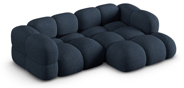 Divano angolare blu scuro (con penisola a destra/con chaise lounge) Loretto – Cosmopolitan Design