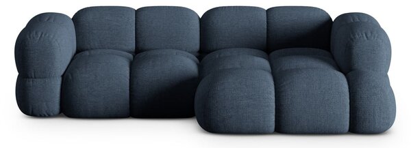 Divano angolare blu scuro (con penisola a destra/con chaise lounge) Loretto – Cosmopolitan Design
