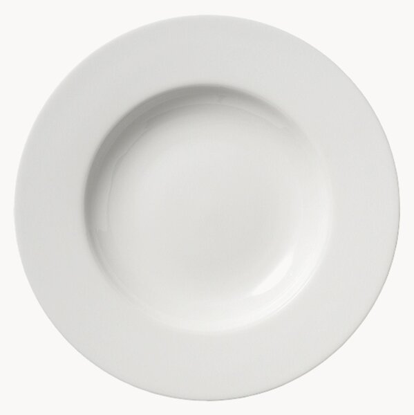 Set di 6 piatti piani in Fine Bone China Cross White
