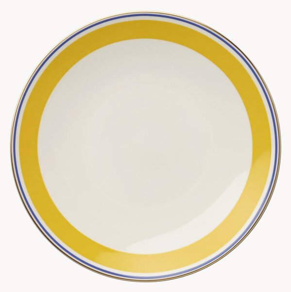 Set di 6 piatti da colazione in Fine Bone China Capri