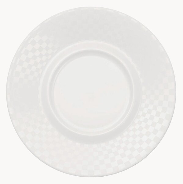 Set di 6 piattini in Fine Bone China Cross White
