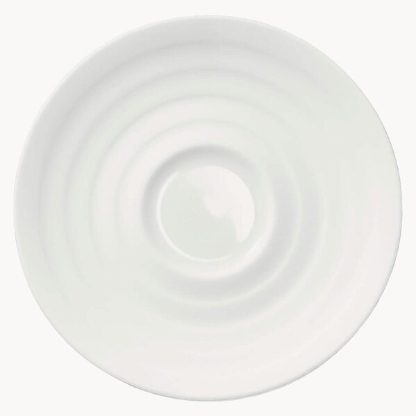 Set di 6 piattini in Fine Bone China Cross White