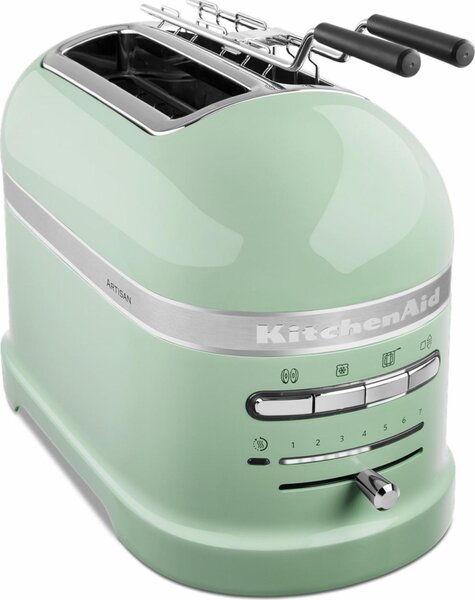 KITCHENAID Tostapane con Pinze 2 Fette Potenza 1250 Watt con 7 Livelli di Doratura colore Verde - 5KMT2204EPT
