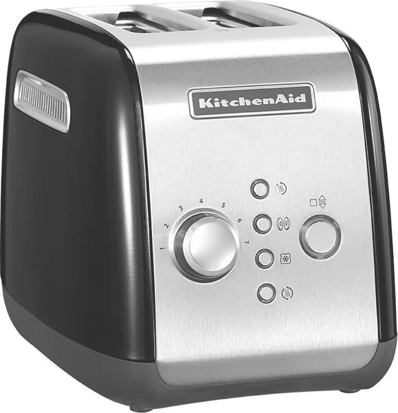 KITCHENAID Tostapane con Pinze 2 Fette Potenza 1100 Watt con 7 Livelli di Doratura colore Nero - 5KMT221EOB