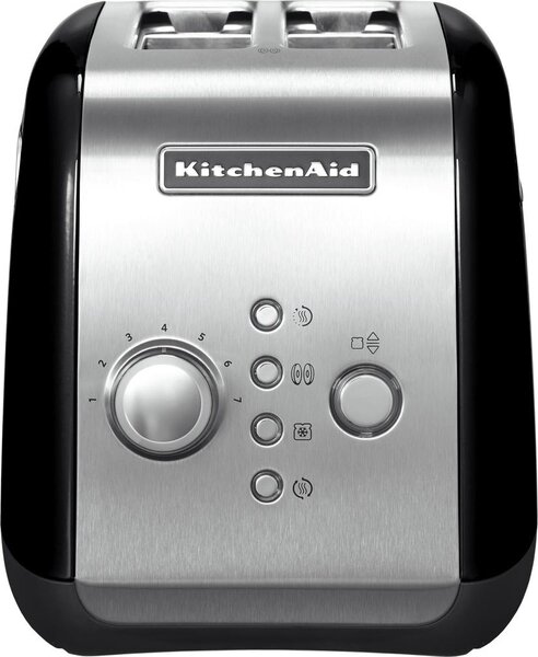 KITCHENAID Tostapane con Pinze 2 Fette Potenza 1100 Watt con 7 Livelli di Doratura colore Nero - 5KMT221EOB