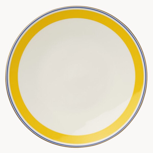 Set di 6 piatti piani in Fine Bone China Capri