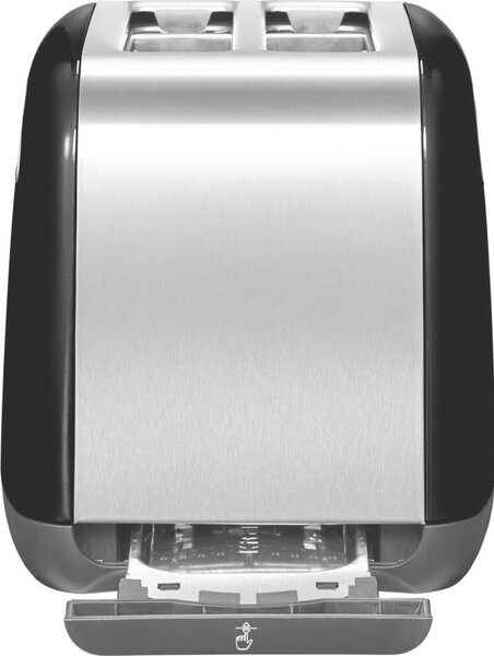 KITCHENAID Tostapane con Pinze 2 Fette Potenza 1100 Watt con 7 Livelli di Doratura colore Nero - 5KMT221EOB