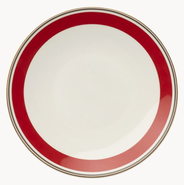 Set di 6 piatti da dessert in Fine Bone China Capri