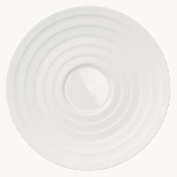 Set di 6 piattini in Fine Bone China Cross White