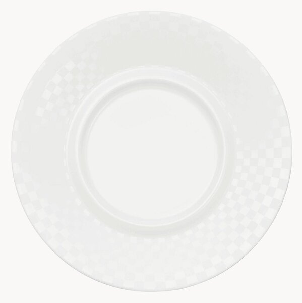 Set di 6 piattini in Fine Bone China Cross White