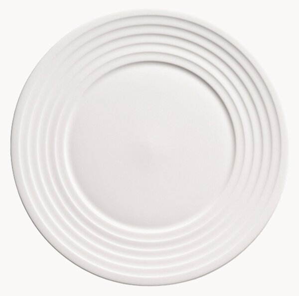 Set di 6 piatti piani in Fine Bone China Relief Fine Dining