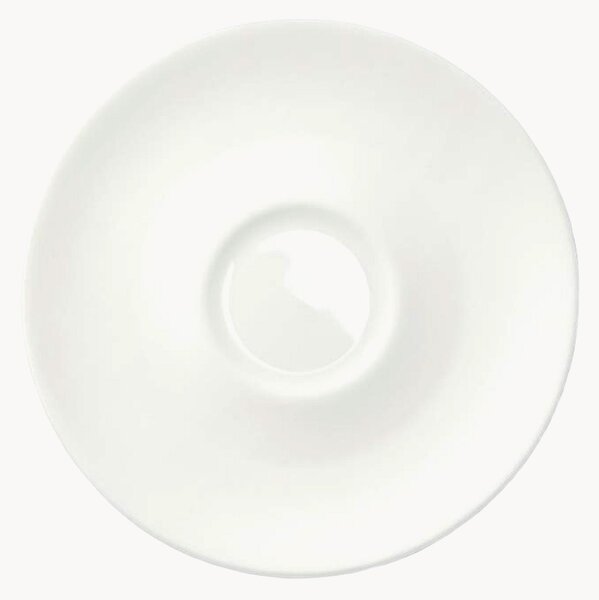 Set di 6 piattini in Fine Bone China Cross White