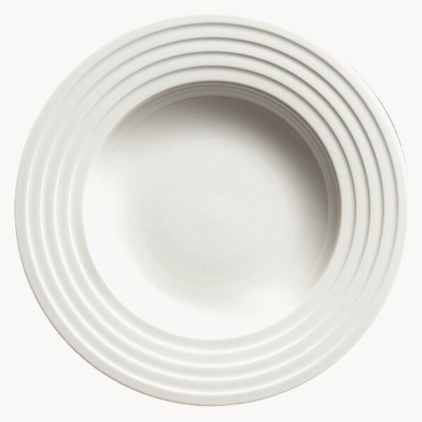 Set di 6 piatti fondi in Fine Bone China Relief Fine Dining