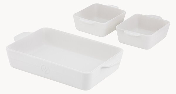Set di 3 pirofile in porcellana Essentials