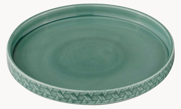 Set di 4 piatti da colazione in porcellana Heath Jade