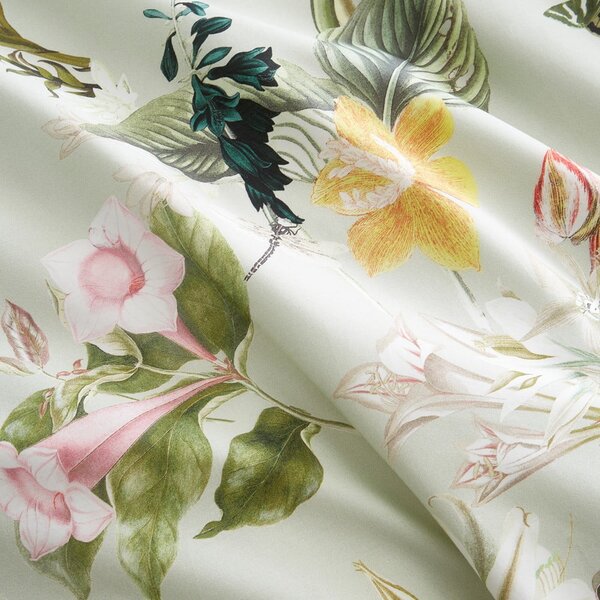 Biancheria da letto verde chiaro in cotone per letto matrimoniale 200x200 cm Exotic Floral – RHS