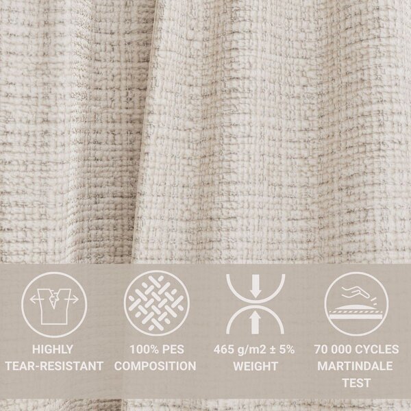 Divano angolare color crema allungabile/con contenitore (con penisola a sinistra/con chaise lounge) con rivestimento in ciniglia Maze – Maison de Rêve