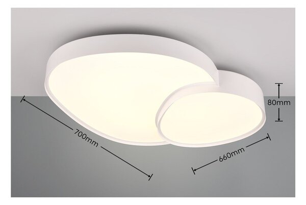 Plafoniera LED bianca 63,5x77 cm Rise - Trio