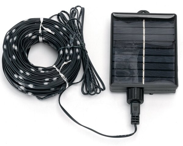 Aigostar - Catena luminosa natalizia solare 300 LED, 8 funzioni, 32 m, IP65, bianco freddo, 1200 mAh