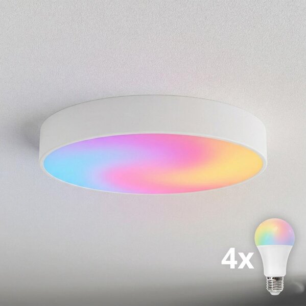 BRILAGI - Plafoniera LED RGBW dimmerabile CLARE 4xE27/12W/230V bianca