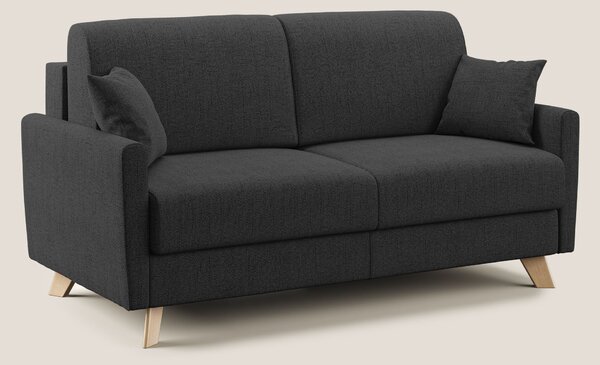 Divano Letto 2 Posti 160x94x97 cm in Tessuto Antracite