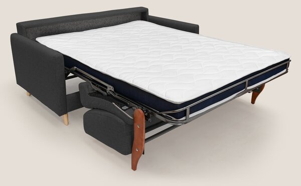 Divano Letto 2 Posti 160x94x97 cm in Tessuto Antracite