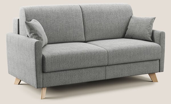 Divano Letto 2 Posti 160x94x97 cm in Tessuto Grigio Chiaro