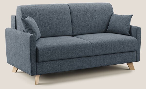 Divano Letto 2 Posti 160x94x97 cm in Tessuto Blu