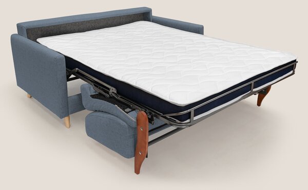 Divano Letto 2 Posti 160x94x97 cm in Tessuto Blu