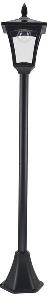 Outsunny Set 2 Lampioncini Solari da Esterno Impermeabili IP44, 18x18x160cm, Nero | Aosom Italy
