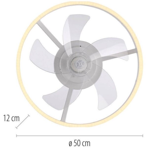 JUST LIGHT. 14624-16 - Ventilatore da soffitto LED con luce RITA LED/22W/230V + telecomando