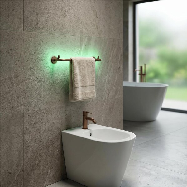 Porta Salviette da Bidet CM 30 LIGNO Dimensioni 30x12x h6 cm in verniciato bronzo opaco Garanzia di durata made In Italy