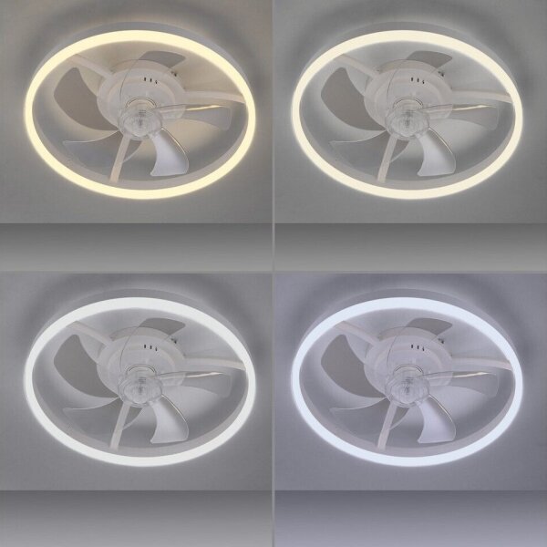 JUST LIGHT. 14624-16 - Ventilatore da soffitto LED con luce RITA LED/22W/230V + telecomando