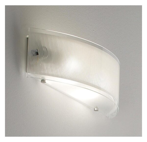 FENICE FASCIA PICCOLO 30 CM UN PORTALAMPADE E27 VETRO SOPRA E SOTTO ECONOMICO DI ILLUMINANDO