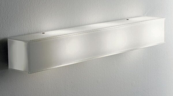 CUBIC PARETE/SOFFITTO LAMPADA IN VETRO BIANCO LATTE LUCIDO 3XE27
