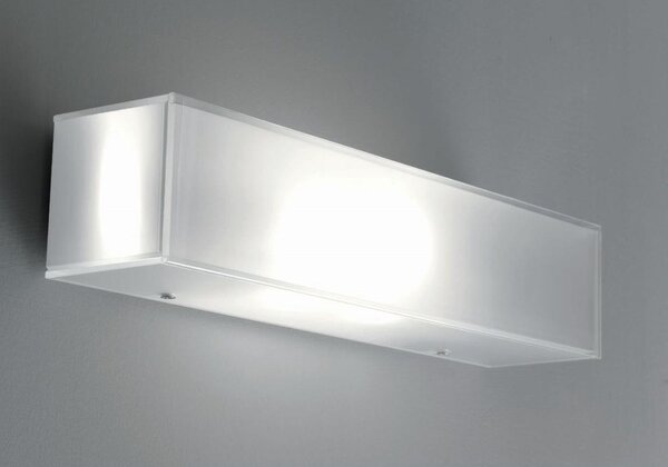 CUBIC PARETE/SOFFITTO LAMPADA IN VETRO BIANCO LATTE LUCIDO 2XE27