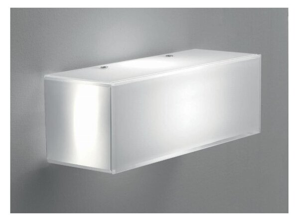CUBIC PARETE/SOFFITTO LAMPADA IN VETRO BIANCO LATTE LUCIDO