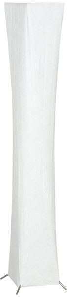 HOMCOM Lampada da Terra Moderna con Interruttore a Pedale, in Acciaio e Tessuto, 25x25x129 cm, Bianco e Argento | Aosom Italy