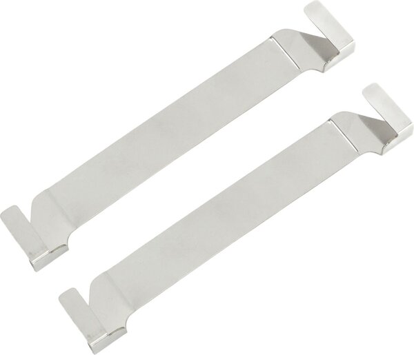2 pezzi in acciaio inox Griddle Spatula Holder Griddle Tool Holder Barbecue Tool Hold Rack Griddle Accessori