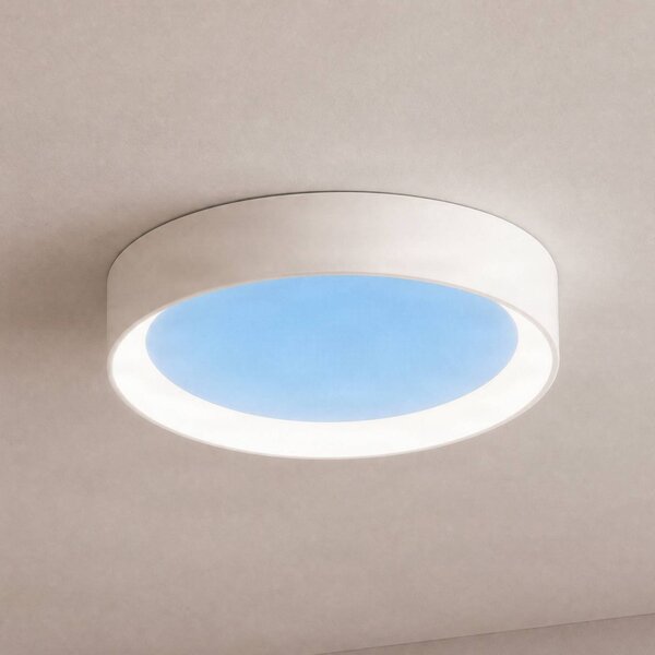 Plafoniera a LED Sky Lucande, dimmerabile, Blu, Soggiorno / Sala da pranzo, Plastica, Moderno, Plafoniera LED