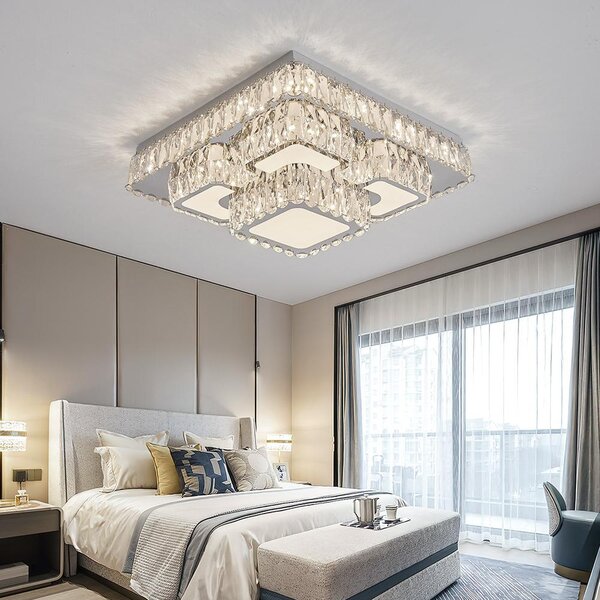 Pannello LED TY3019, 50 cm. Lampada da soffitto con controllo tramite telecomando o app per smartphone. Colore e intensità della luce regolabili, con funzione di dimmerazione