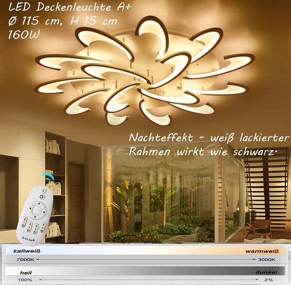 Lampada da soffitto a LED 2127-15 con telecomando, con possibilità di regolare il colore e l'intensità della luce