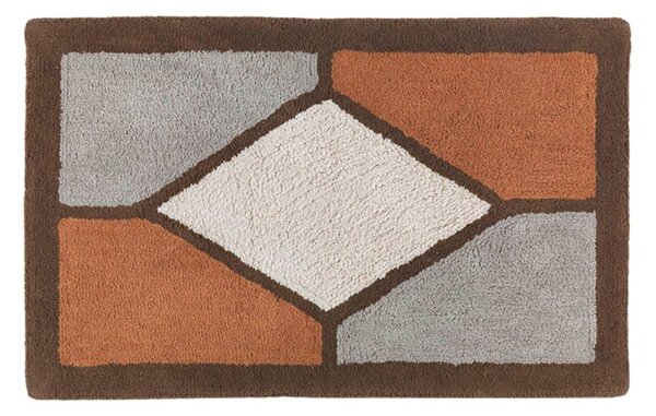 Tappeto D'arredo In Cotone Rabat 50x80 Carrara Moderno Brown Caleffi