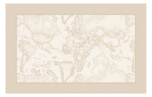 Tovaglia Da Cucina In Cotone Geo White Monogram CM. 150X150 Alviero Martini 1A Classe Geo Caleffi