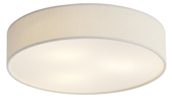 Plafoniera moderna bianca con paralume in velluto 46cm 3 luci - Luz