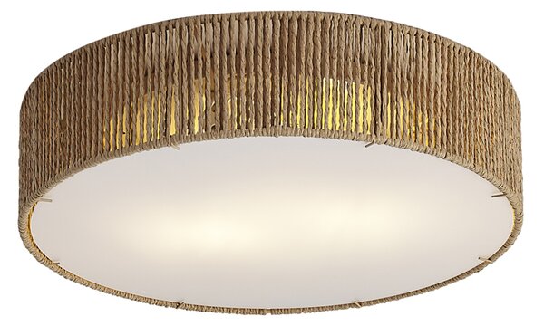 Plafoniera Japandi naturale con paralume 38cm 2 luci - Luz